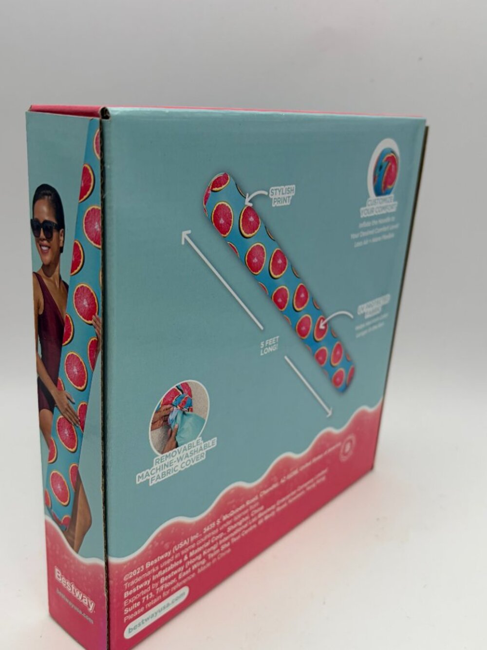 Bestway H2O Go Splashin’ Style Grapefruit Fabric Noodle Pool Float 5 Ft NIB - Picture 2 of 5